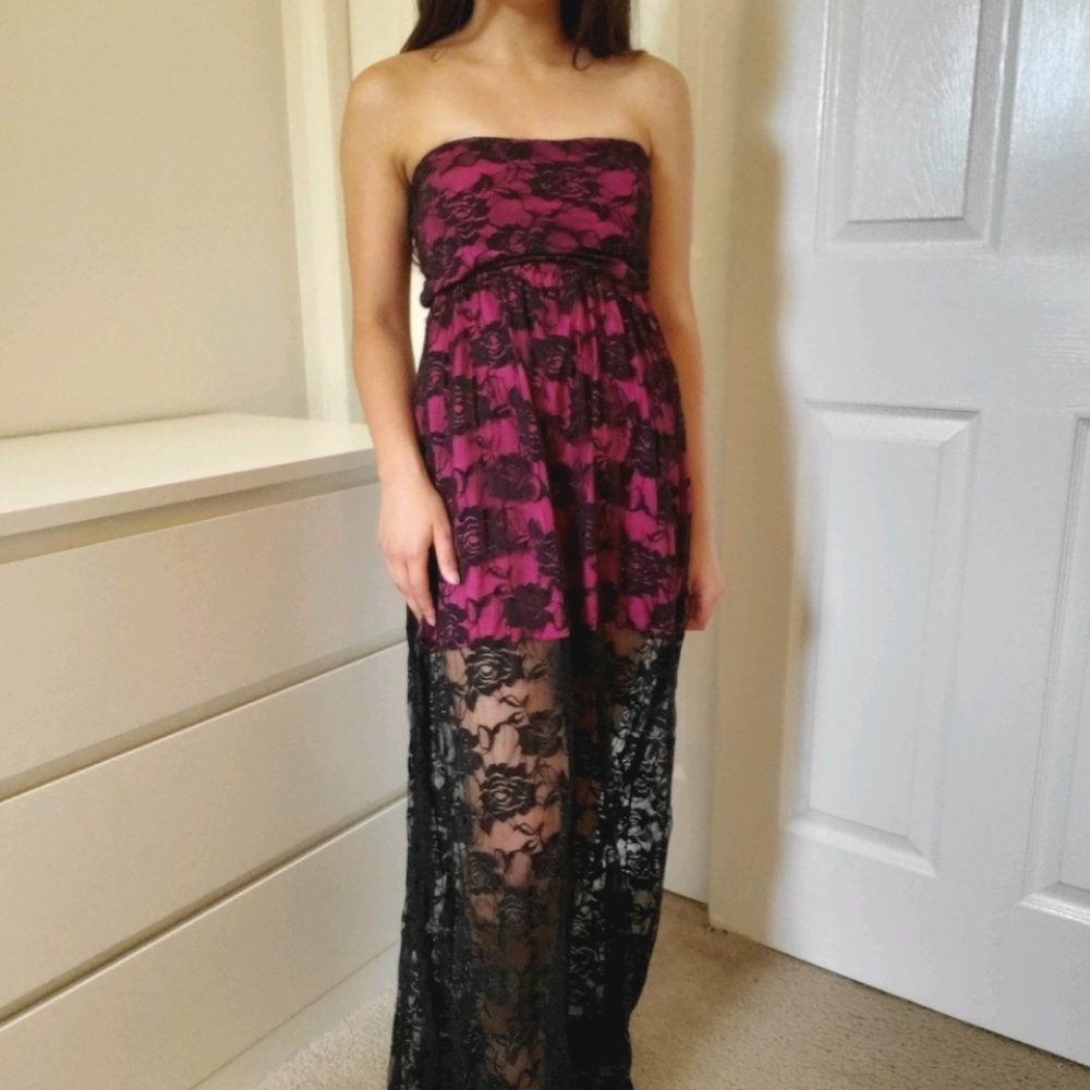 Maxi Rose Lace Dress